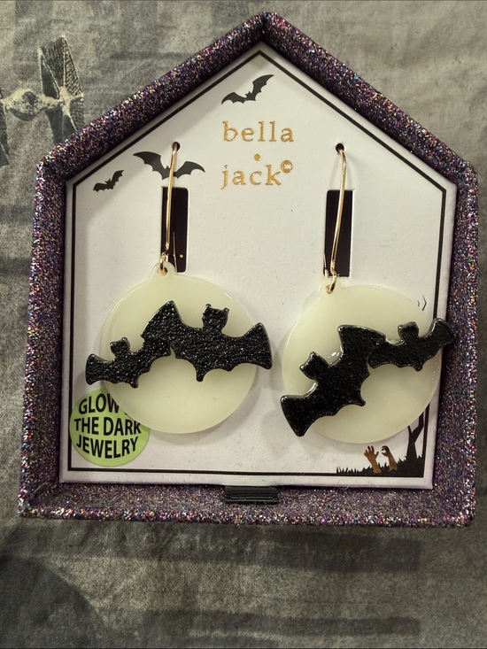 Bella and jack Jewelry - NIB BELLA AND JACK GLOW IN THE DARK BATTY DANGLE EARRINGS